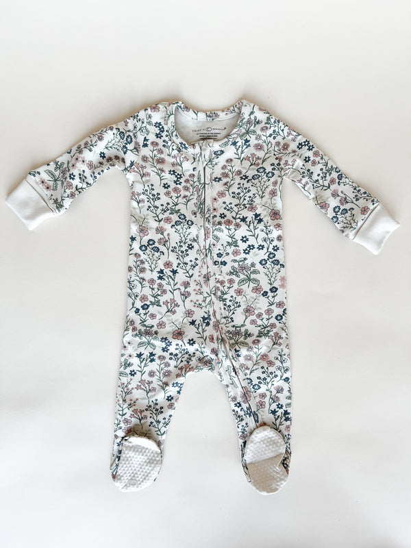 ORGANIC MEADOW FLORAL SLEEPER – June Bugs Boutique
